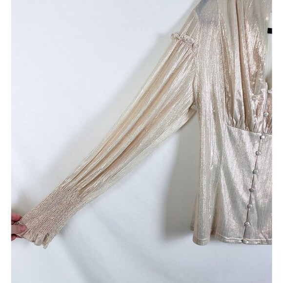 Scarlet Darkness Top Large Gold Victorian Steampunk Regency Edwardian Goth Glam - Picture 3 of 7